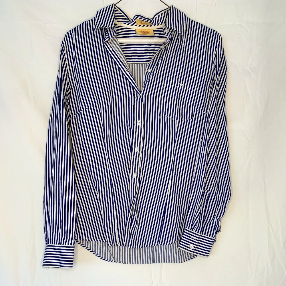 Navy and White Striped, Blouse, RM Williams